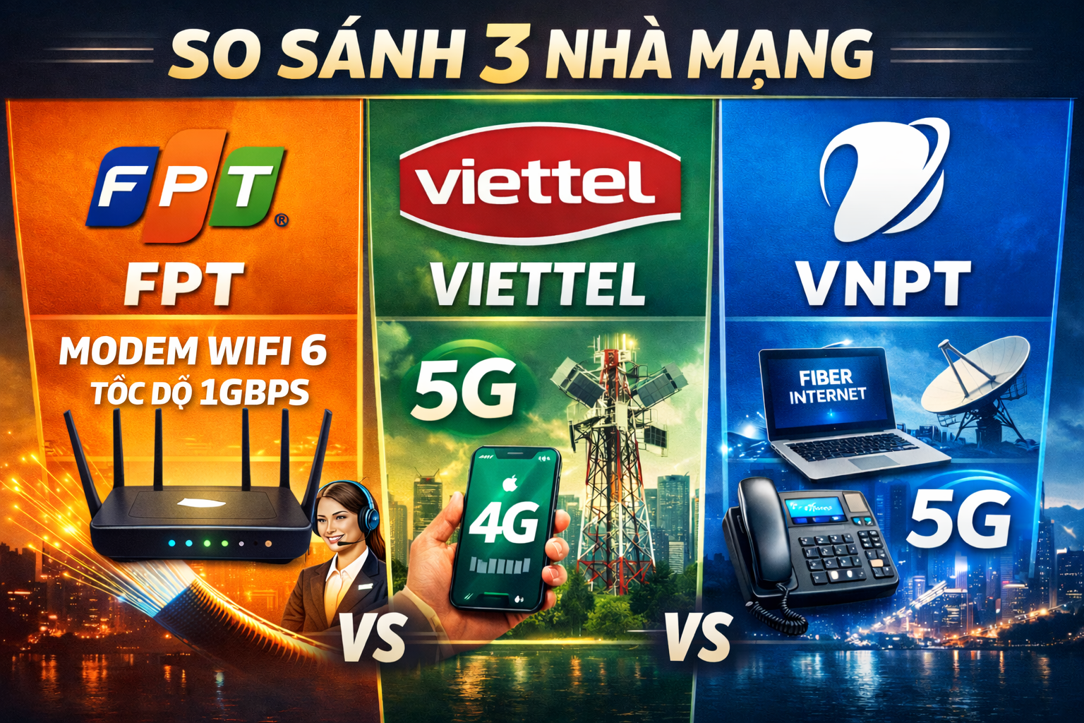 Nên lắp mạng FPT Viettel hay VNPT